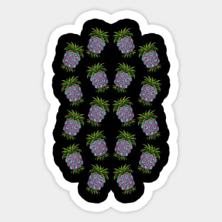 Scary Pineapple pattern Sticker